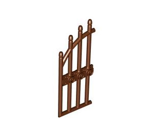 LEGO Reddish Brown Door 1 x 4 x 9 Arched Gate with Bars (42448)
