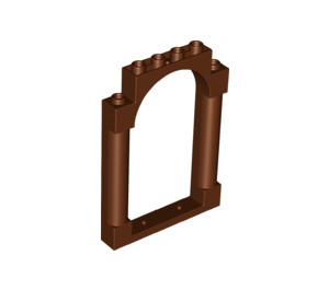 LEGO Rötlich-braun Tür Rahmen 1 x 6 x 7 mit Bogen (40066)