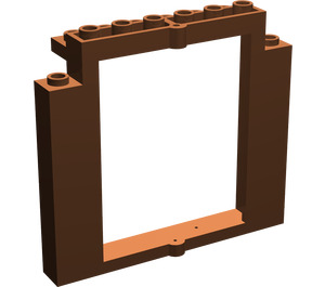 LEGO Rødbrun Dør Ramme 2 x 8 x 6 Revolving uten Bunn Notches (40253)