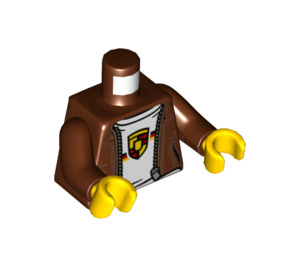 LEGO Reddish Brown Driver with Porsche Shirt Minifig Torso (973 / 76382)