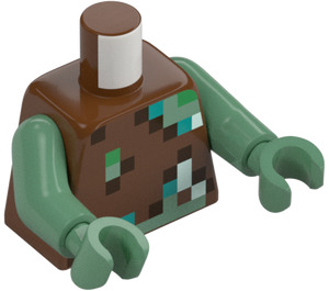 LEGO Červenohnědá Drowned Zombie Minifigurka Trup (973 / 76382)