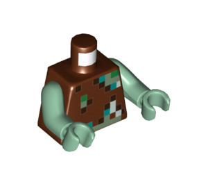 LEGO Rötlich-braun Drowned Zombie Minifig Torso (973 / 76382)