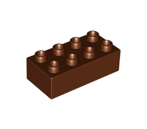 LEGO Rötlich-braun Duplo Backstein 2 x 4 (3011 / 31459)