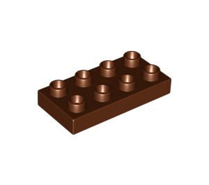 LEGO Brun rougeâtre Duplo assiette 2 x 4 (4538 / 40666)
