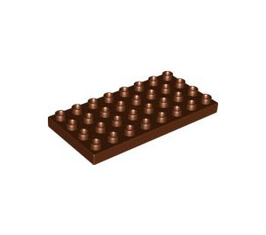 LEGO Brun rougeâtre Duplo assiette 4 x 8 (4672 / 10199)