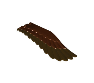 LEGO Rötlich-braun Eagle Flügel Links mit Dark Brown Feathers (11778 / 14160)