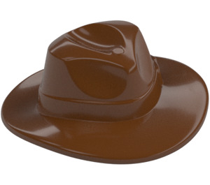 LEGO Reddish Brown Fedora Hat (61506 / 88410)