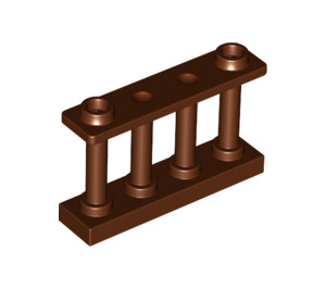 LEGO Reddish Brown Fence Spindled 1 x 4 x 2 with 2 Top Studs (30055)