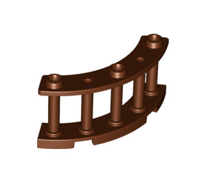 LEGO Reddish Brown Fence Spindled 4 x 4 x 2 Quarter Round with 3 Studs (21229)