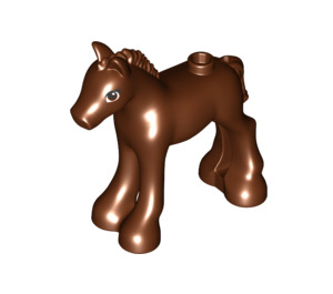 LEGO Brun Rougeâtre Foal avec Gros Marron Yeux (11241 / 30432)