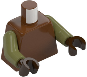 LEGO Roodachtig bruin Gamorrean Bewaker (Olive Groen) met Sandals Minifiguur Torso (973 / 76382)