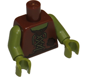 LEGO Rudo brązowy Goblin Minifigurka Tułów (973 / 88585)