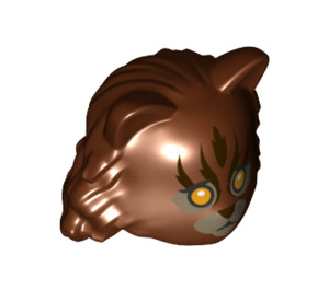 LEGO Reddish Brown Hermione Cat Head (79143)
