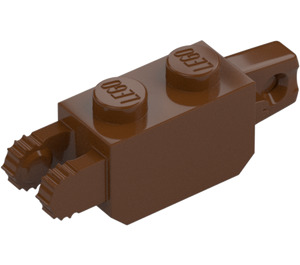 LEGO Rödaktig Brun Gångjärn Kloss 1 x 2 Vertikal Låsning Dubbel (30386 / 39893)