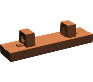 LEGO Reddish Brown Hinge Tile 1 x 4 Locking with 2 Single Stubs on Top (44822 / 95120)
