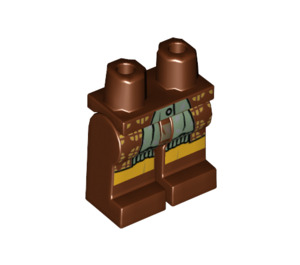 LEGO Rötlich-braun Hüften und Beine mit Sybill Trelawney Muster (3815 / 88648)
