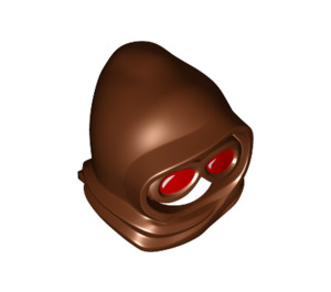 LEGO Reddish Brown Hood with Goggles with Red Lenses (49384)