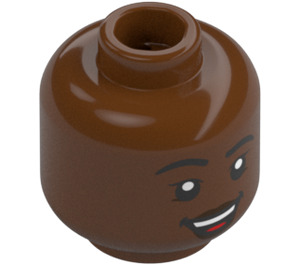 LEGO Reddish Brown Izzy Hawthorne Minifigure Head (Recessed Solid Stud) (3626 / 93054)