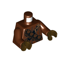 LEGO Roodachtig bruin Jawa met Gold Insigne Minifiguur Torso (973 / 76382)