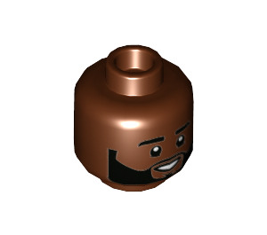 LEGO Brun rougeâtre Karamo Brown Minifigure Diriger (Goujon solide encastré) (3626 / 78508)