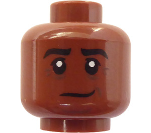 LEGO Brun rougeâtre Kingsley Shacklebolt Plaine Diriger (Goujon solide encastré) (3626)
