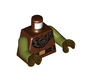 LEGO Reddish Brown Kuiil Minifig Torso (973 / 76382)