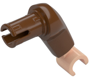 LEGO Reddish Brown Left Arm with Flesh Hand (38628)