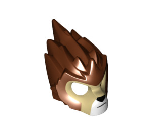 LEGO Reddish Brown Lion Mask with Tan Face and Crooked Frown (11129 / 19990)