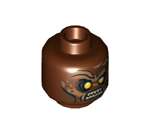 LEGO Reddish Brown Lurtz Head (Recessed Solid Stud) (3626 / 10457)