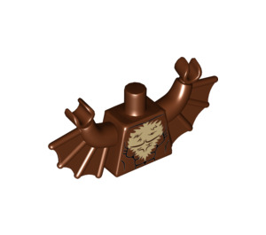 LEGO Reddish Brown Man-Bat Torso with Bat Wings (973 / 10677)