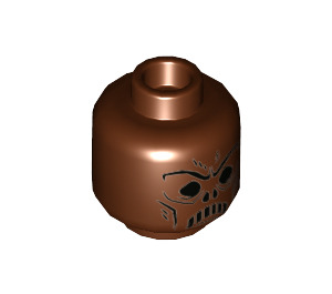 LEGO Reddish Brown Mechanical Death Eater Minifigure Head (Recessed Solid Stud) (3626 / 67824)