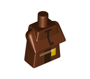 LEGO Červenohnědá Minecraft Trup s Villager Výstroj s Tmavě žlutohnědá Pouch (25767 / 76968)