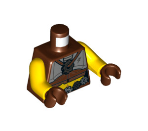 LEGO Brun rougeâtre Minifig Torse (973 / 76382)