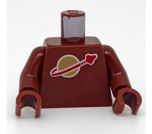 LEGO Brun rougeâtre Minifig Torse Monochrome avec Espacer logo (973 / 76382)