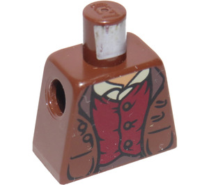 LEGO Roodachtig bruin Minifiguur Torso zonder armen met Decoratie (973)