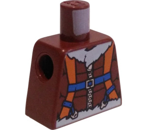 LEGO Roodachtig bruin Minifiguur Torso zonder armen met Oranje Harness en Parachute (973)