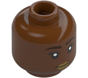 LEGO Reddish Brown Minifigure Head with Decoration (Recessed Solid Stud) (3274)