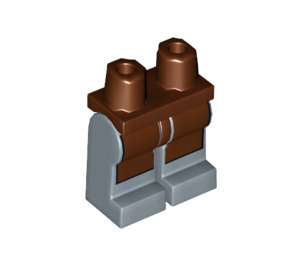 LEGO Rötlich-braun Minifigure Hüften und Beine mit Apron und Quadrat unten (3815 / 21902)