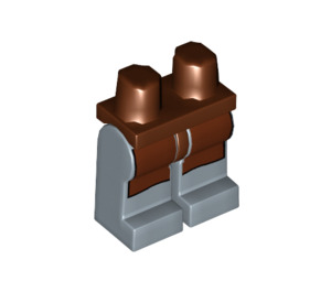 LEGO Reddish Brown Minifigure Hips and Legs with Apron and Wavy Bottom (3815 / 16263)