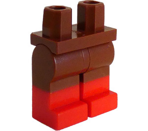 LEGO Reddish Brown Minifigure Hips and Legs with Red Boots (21019 / 77601)