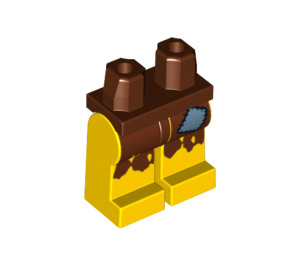 LEGO Roodachtig bruin Minifiguur Heupen en benen met Tatters en Patch (3815 / 85287)