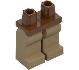 LEGO Rødbrun Minifigur Hofter med Mørkebrun Ben (3815 / 73200)