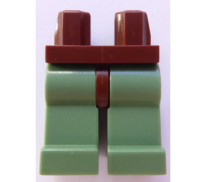 LEGO Reddish Brown Minifigure Hips with Sand Green Legs (3815 / 73200)