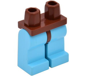 LEGO Brun rougeâtre Minifigure Les hanches avec Sky Bleu Jambes (3815 / 73200)