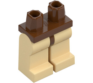 LEGO Rødbrun Minifigur Hofter med Beige Ben (3815 / 73200)