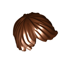 LEGO Reddish Brown Minifigure Left-Swept Tousled Straight Hair (18226 / 87991)