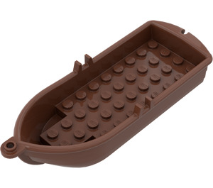 LEGO Rötliches Braun Minifigur Row Boot mit Oar Holders (2551 / 21301)