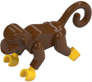 LEGO Reddish Brown Monkey with Yellow Hands (74499 / 99402)