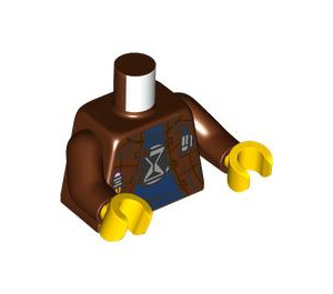 LEGO Reddish Brown Mr. Oz Minifig Torso (973 / 76382)