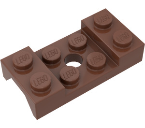 LEGO Rötliches Braun Kotflügel Platte 2 x 4 mit Arches mit Loch (60212)